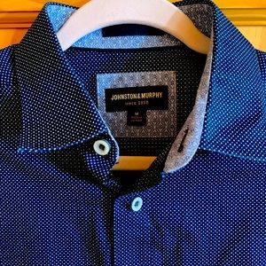 Johnston and Murphy Mens Cotton Button Down Shirt